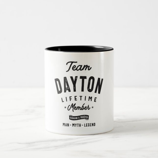 Dayton Lifetime Member Personalized Name Dayton Two-Tone Coffee Mug (Center)