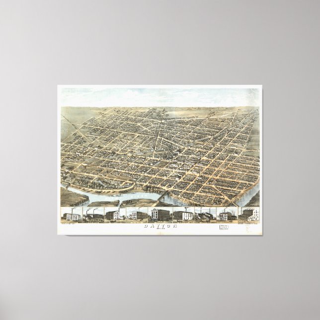 Dayton, Ohio (1870) Canvas Print (Front)