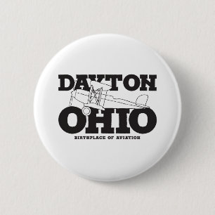Dayton Ohio Art Birthplace of Aviation Travel Art Button