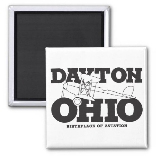 Dayton Ohio Art Birthplace of Aviation Travel Art Magnet