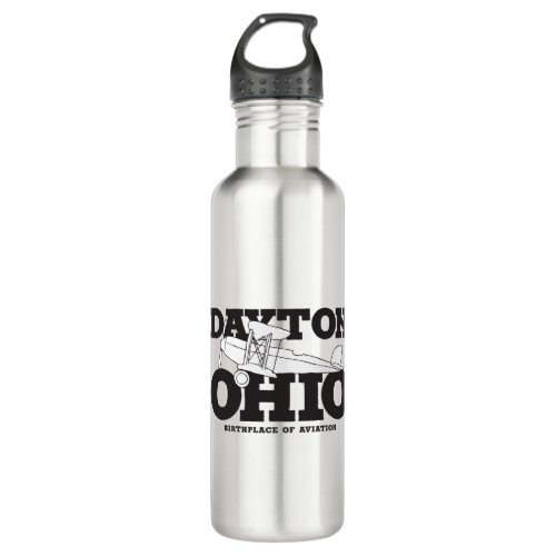 Dayton Ohio Art Birthplace of Aviation Travel Art Stainless Steel Water Bottle