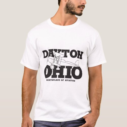 Dayton Ohio Art Birthplace of Aviation Travel Art T_Shirt