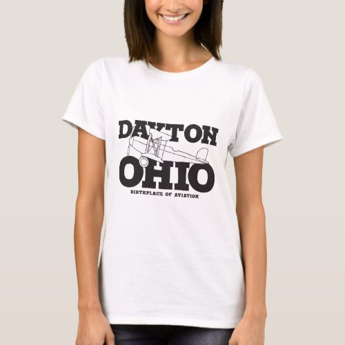 Dayton Ohio Art Birthplace of Aviation Travel Art T_Shirt