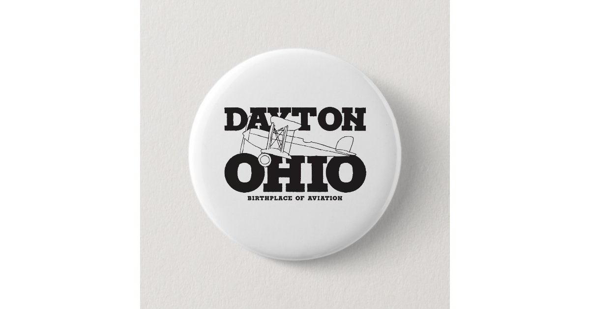 Dayton ohio art the birthplace of aviation desig button zazzle