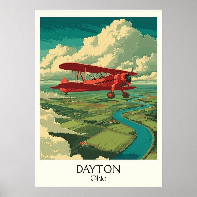 Dayton Ohio Aviation Birthplace Wright Brothers  Poster (Front)
