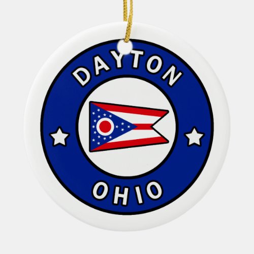 Dayton Ohio Ceramic Ornament