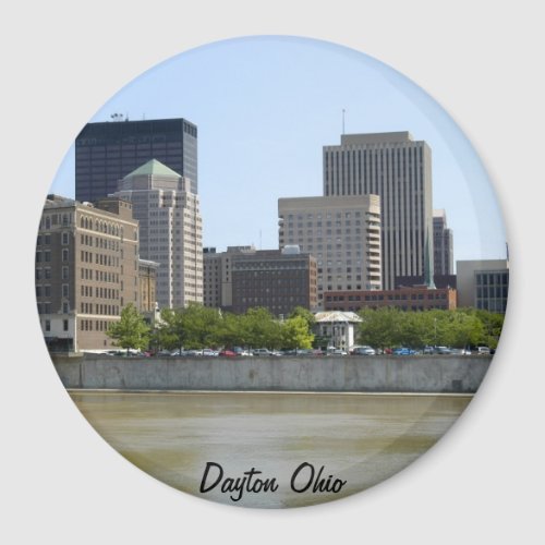 Dayton Ohio city skyline Magnet