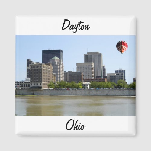 Dayton Ohio city skyline Magnet