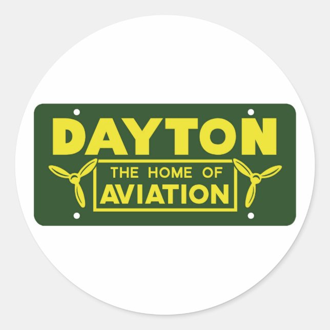 Dayton Ohio Classic Round Sticker (Front)