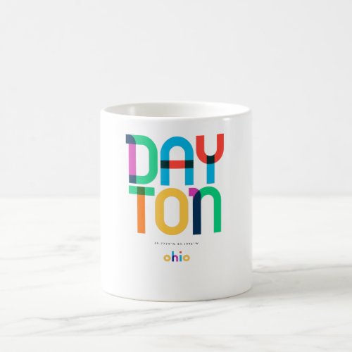 Dayton Ohio Mid Century Pop Art Coffee Mug