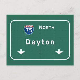 Dayton Ohio oh Interstate Highway Freeway : Postcard