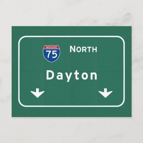 Dayton Ohio oh Interstate Highway Freeway  Postcard