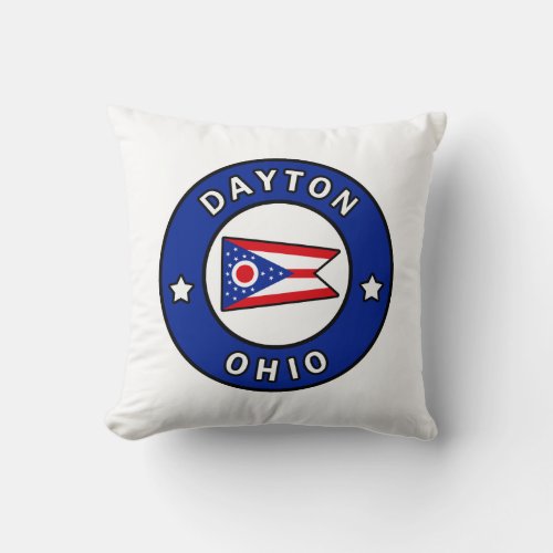 Dayton Ohio Throw Pillow