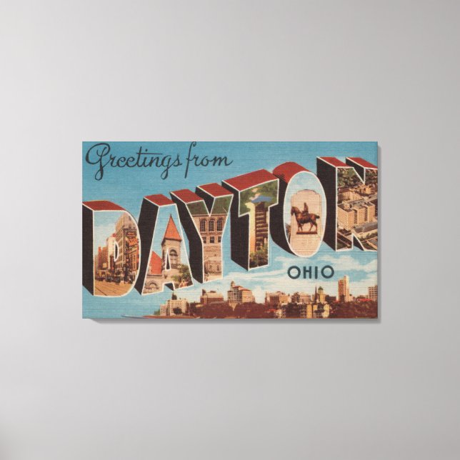 Dayton, OhioLarge Letter ScenesDayton, OH Canvas Print (Front)
