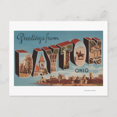 Dayton OhioLarge Letter ScenesDayton OH Postcard