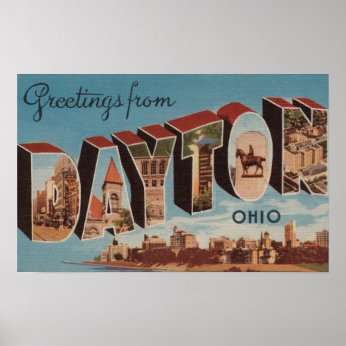 Dayton OhioLarge Letter ScenesDayton OH Poster