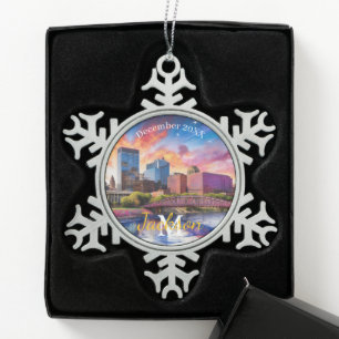 Dayton Snowflake Pewter Christmas ornament