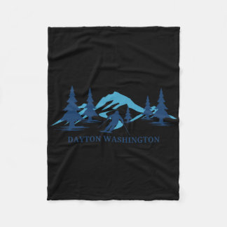 Dayton Washington Ski Resort Skiing Skier Fleece Blanket