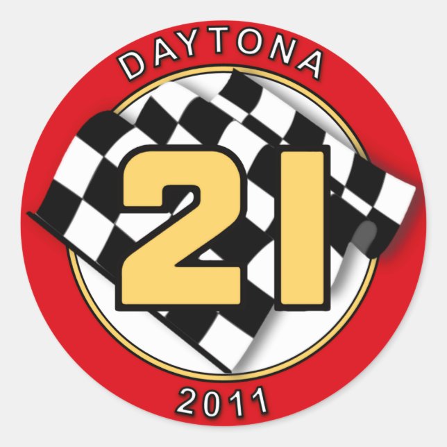 DAYTONA 2011 Car 21 Sticker (Front)