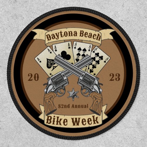 Daytona Beach 82nd Annual Bike Week 2023 Aces Guns Patch