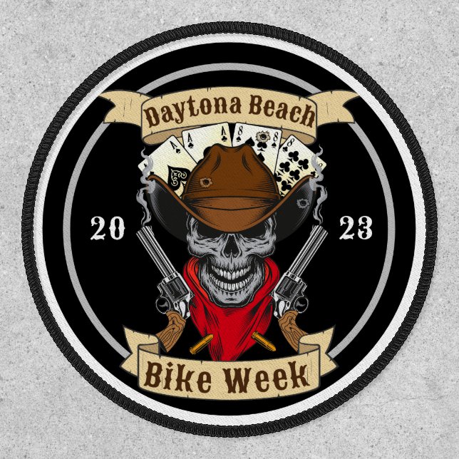 Daytona Beach 82nd Annual Bike Week 2023 Cowboy Patch (Front)