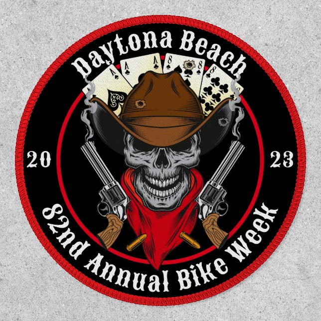 Daytona Beach 82nd Annual Bike Week 2023 Cowboy Patch (Front)