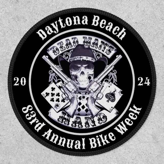 Daytona Beach 83rd Annual Bike Week 2024 Skull Patch (Front)