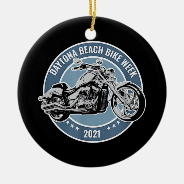 Daytona Beach Bike Week 2021 Ceramic Ornament (Front)
