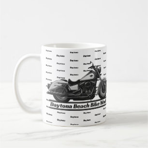 Daytona Beach Bike Week Biker Black And White Cool Coffee Mug