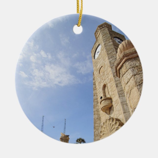 Daytona Beach Boardwalk Clock Tower Ornament (Front)