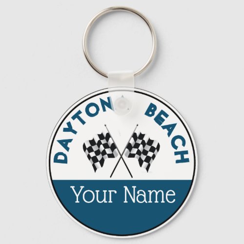 Daytona Beach _ Checkered Flag s Keychain