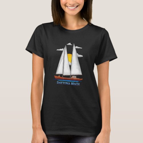 Daytona Beach Coastal Nautical Sailing Sailor Desi T_Shirt
