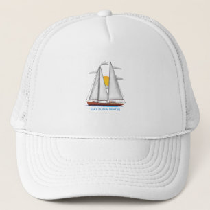 Daytona Beach Coastal Nautical Sailing Sailor Trucker Hat