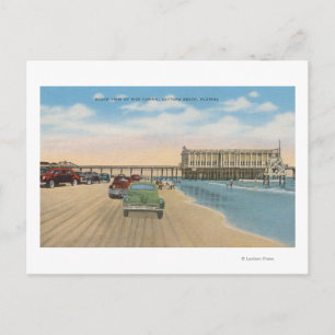 Daytona Beach, FL - Beach View of Pier Casino Postcard