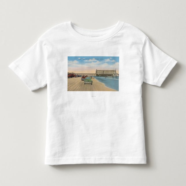 Daytona Beach, FL - Beach View of Pier Casino Toddler T-shirt (Front)