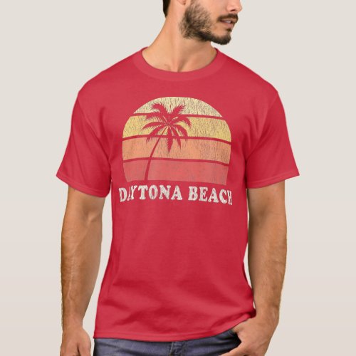 Daytona Beach FL Vintage 70s Retro Throwback Desig T_Shirt