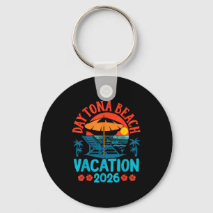 Daytona Beach Florida 2026 Family Vacation Summer  Keychain