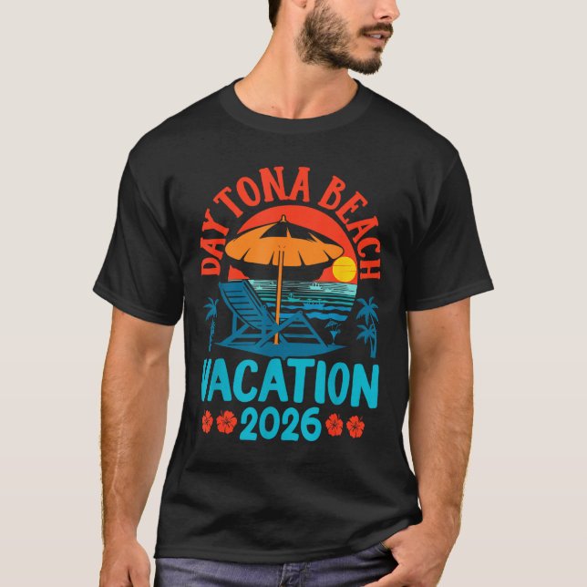 Daytona Beach Florida 2026 Family Vacation Summer  T-Shirt (Front)