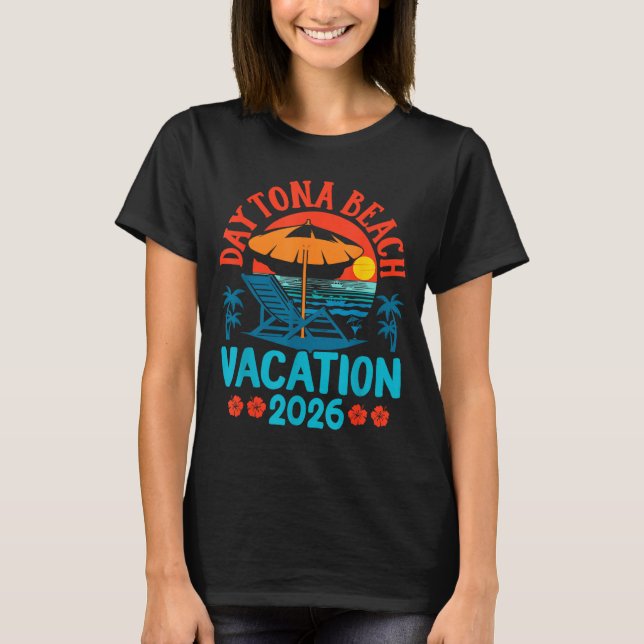 Daytona Beach Florida 2026 Family Vacation Summer  T-Shirt (Front)