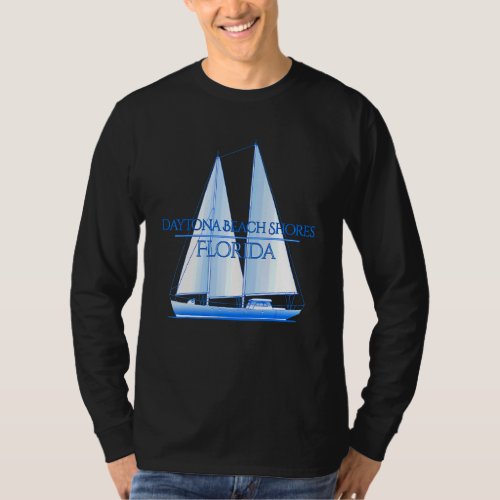 Daytona Beach Florida Coastal Nautical Sailing Sai T_Shirt