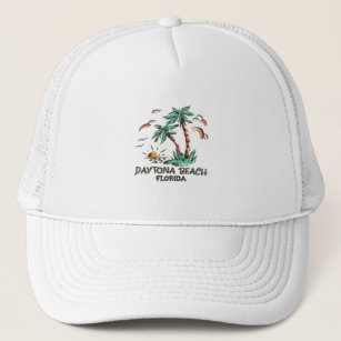 Daytona Beach - Florida-Colorful Sunset Trucker Hat