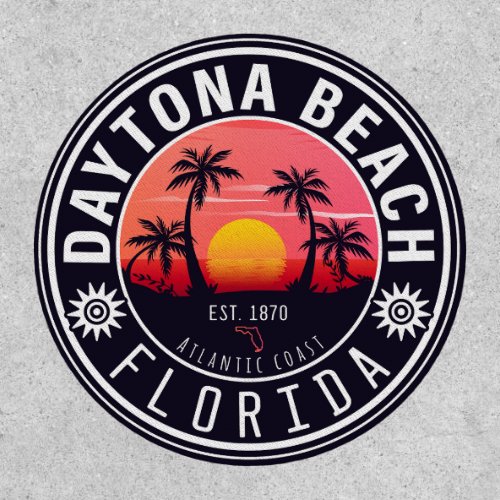 Daytona Beach Florida Palm Trees Souvenirs 60s Patch