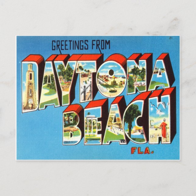 Daytona Beach Florida Postcard (Front)