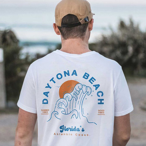 DAYTONA BEACH FLORIDA SUMMER WAVES VACATION T_Shirt