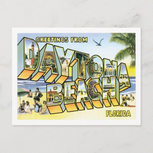 Daytona Beach Florida Travel US City Postcard