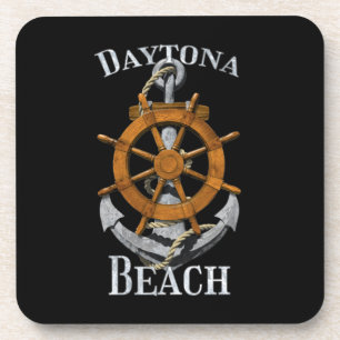 Daytona Beach Florida Vacation Nautical Anchor Sai Beverage Coaster