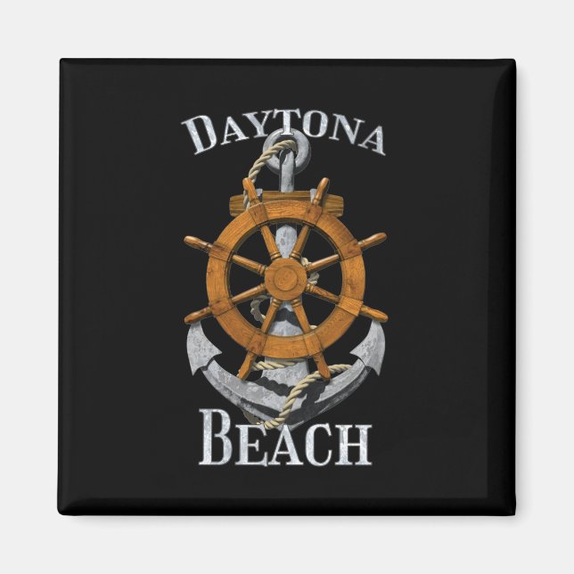 Daytona Beach Florida Vacation Nautical Anchor Sai Magnet (Front)
