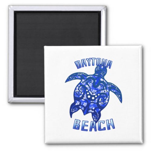 Daytona Beach Florida Vacation Tribal Turtle Magnet