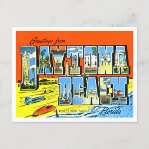 Daytona Beach, Florida Vintage Big Letters Postcard