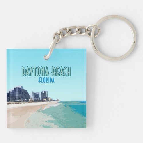 Daytona Beach Florida Vintage Keychain